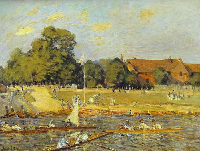 Alfred Sisley Regatta at Hampton Court, France oil painting art